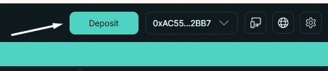 Кнопка Deposit в интерфейсе