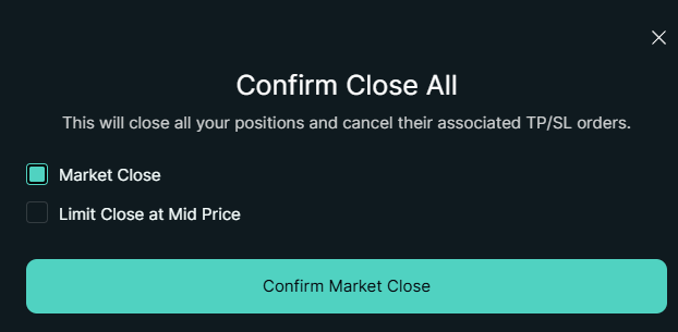 Confirm Close All modal